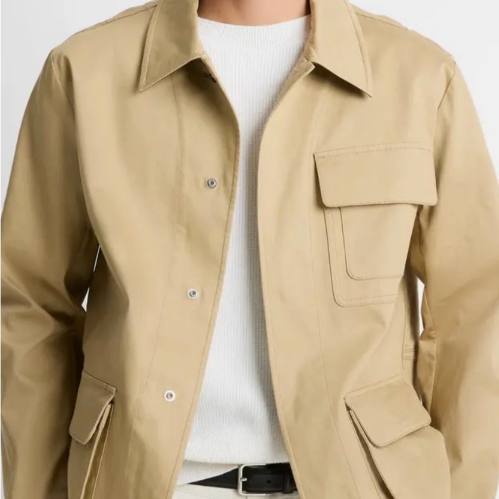 BRAND NEW W TAG Vince Men's Khaki Utility Jacket. SIZE LARGE. Sold out style.
